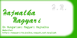 hajnalka magyari business card